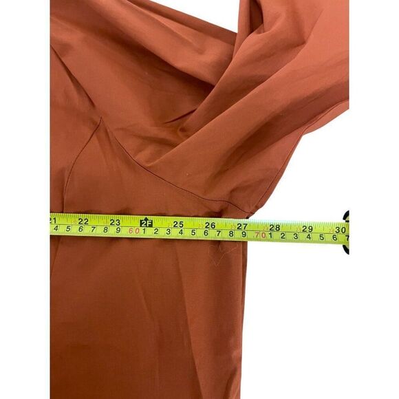 Marina Sport Womens Blouse Shirt Size 22 Orange Button Up Long Sleeve NWT - Picture 8 of 9